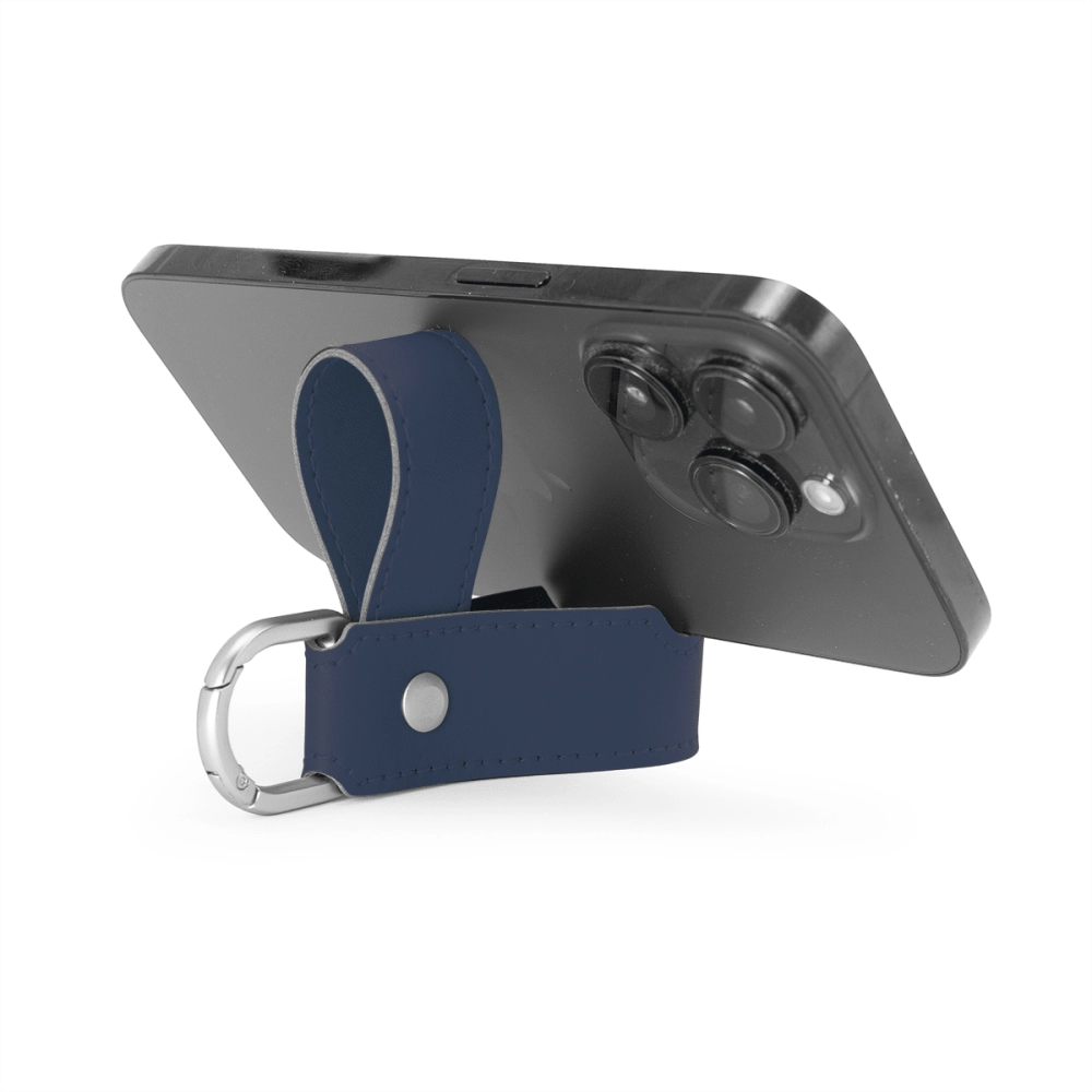 Porto Recycled Stitched Mobile Phone Stand Key Fob