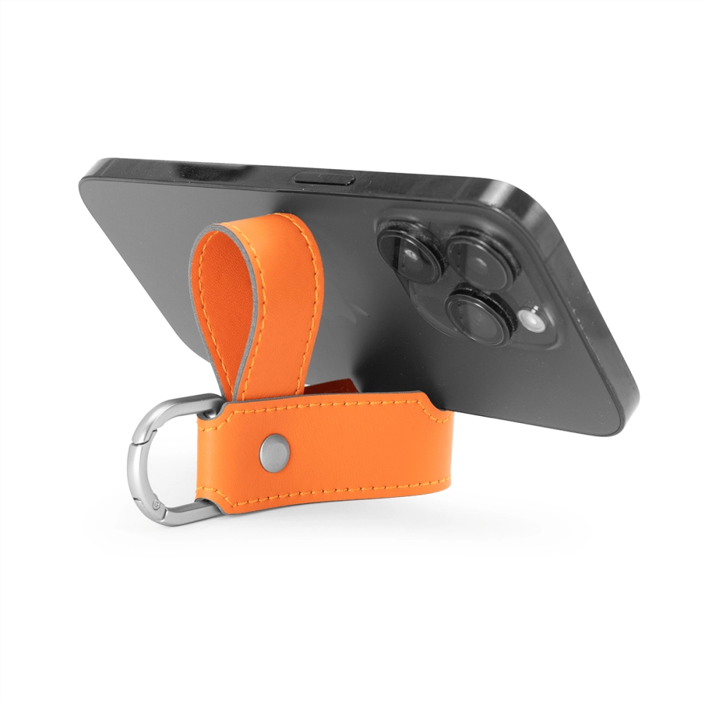 Porto Recycled Stitched Mobile Phone Stand Key Fob