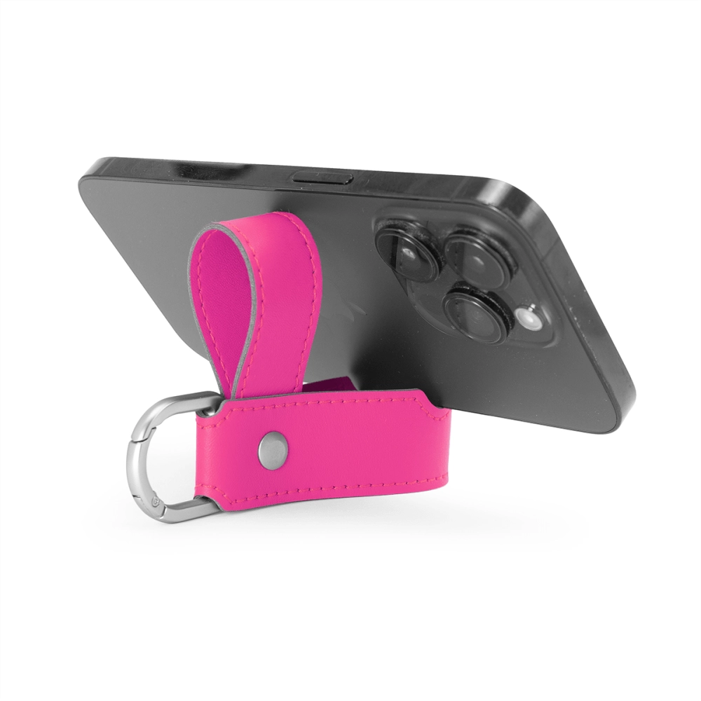 Porto Recycled Stitched Mobile Phone Stand Key Fob
