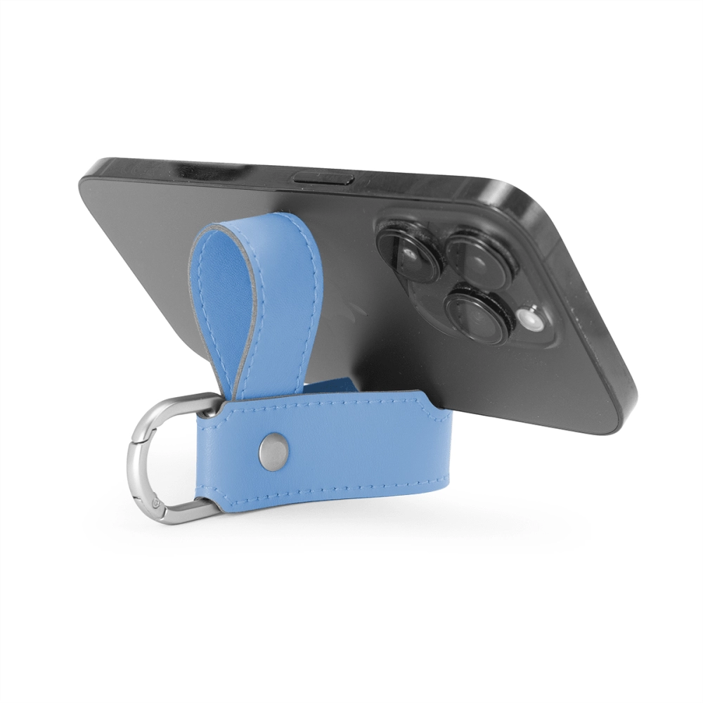 Porto Recycled Stitched Mobile Phone Stand Key Fob