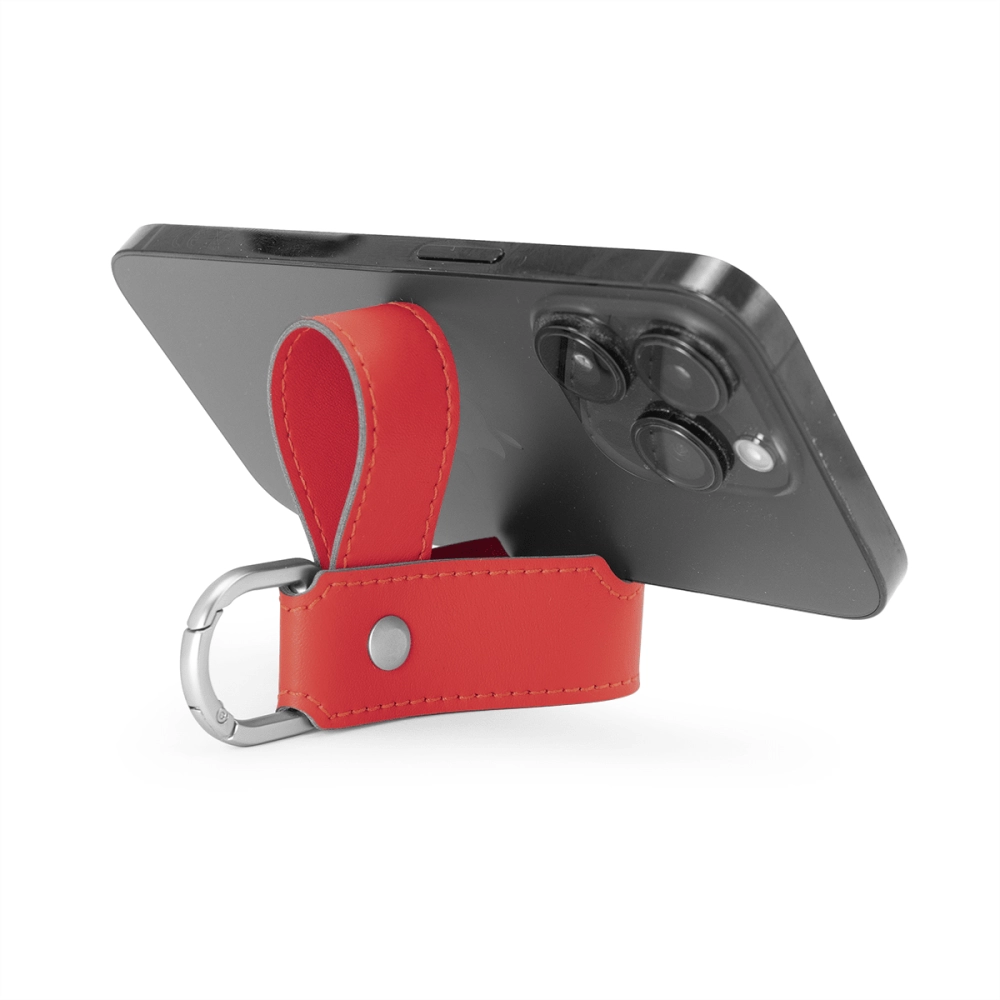 Porto Recycled Stitched Mobile Phone Stand Key Fob