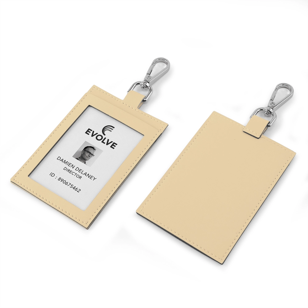 ID Card Holder with trigger clip to attach to a lanyard in Recycled Porto