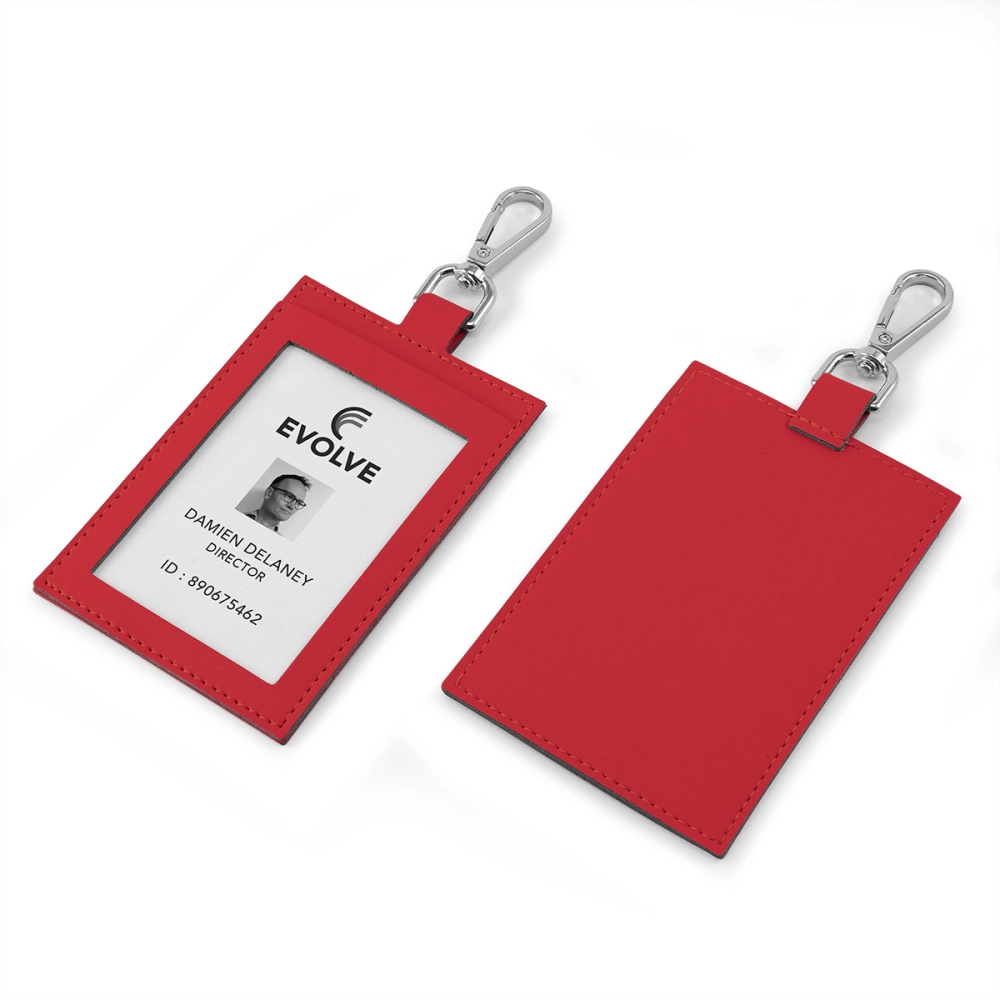 ID Card Holder with trigger clip to attach to a lanyard in Recycled Porto