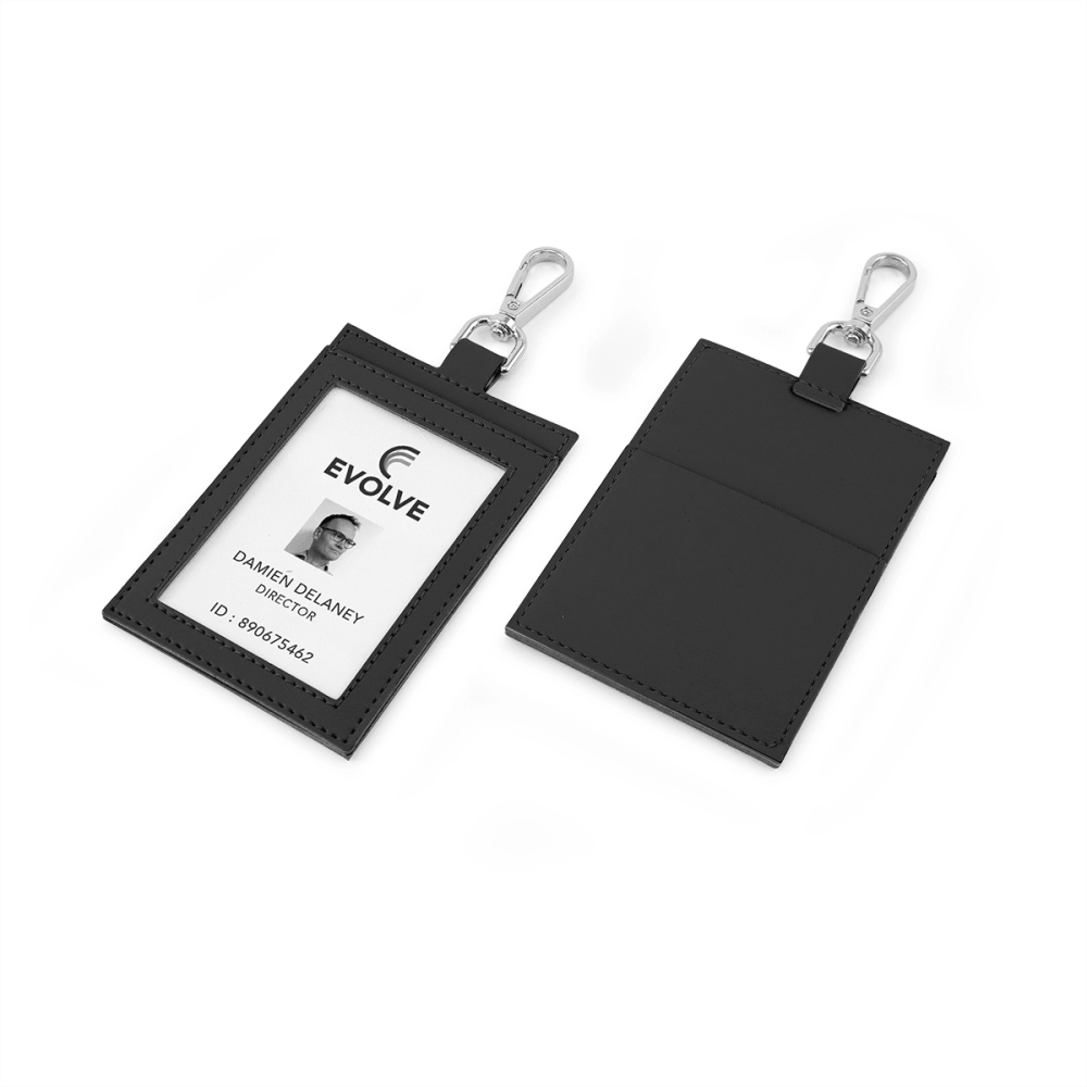 Deluxe ID Card Holder with Pocket in Recycled Porto