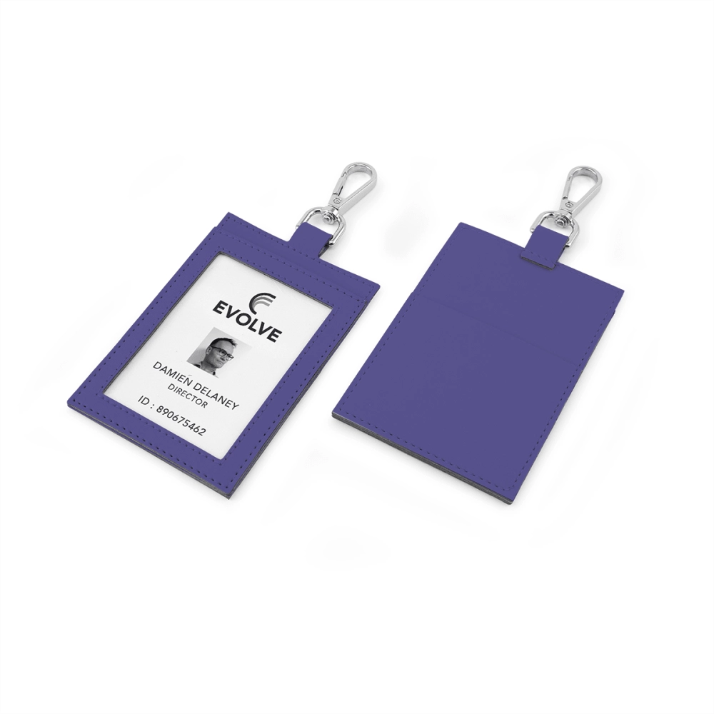 Deluxe ID Card Holder with Pocket in Recycled Porto