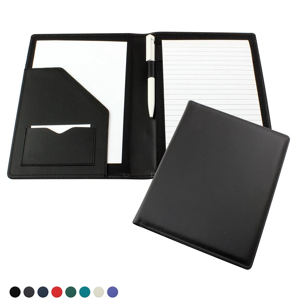 Deluxe A5 Conference Folder Recycled Environmentally friendly Eleather in a choice of 8 colours.