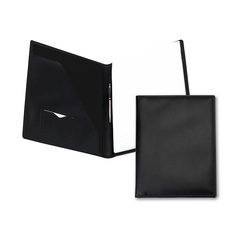 A4 Conference Folder with co ordinating Leather Interior Pockets Recycled Environmentally friendly Eleather, in a choice of 8 colours.