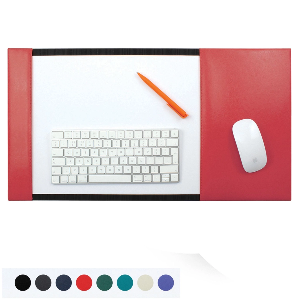 Recycled ELeather A3 Desk Pad Blotter with Integral Mouse Mat, made in the UK in a choice of 8 colours.