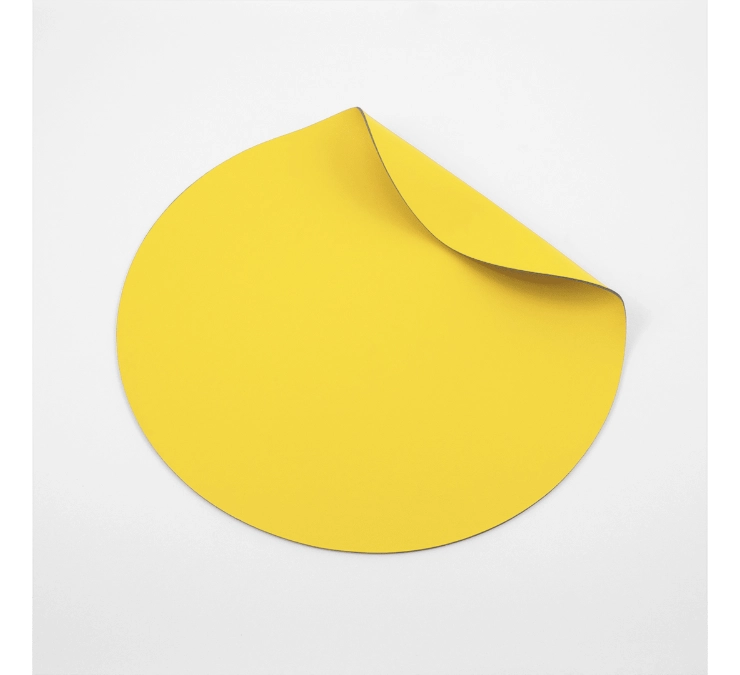 Flexi Round Desk Mat 250 mm, finished in Porto a quality recycled vegan material
