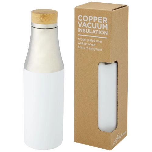 Hulan 540 ml copper vacuum insulated stainless steel bottle with bamboo lid