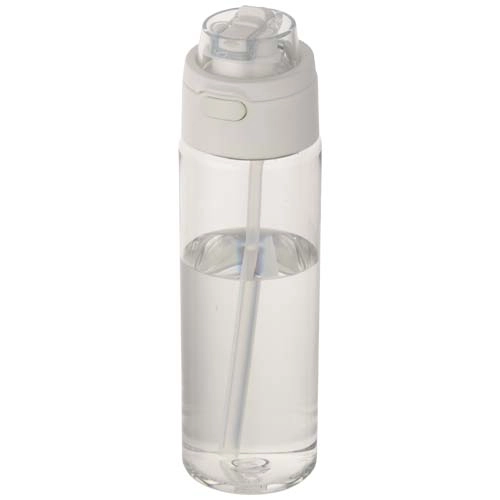 Theron 700 ml RCS recycled plastic water bottle with dual function lid and flip straw