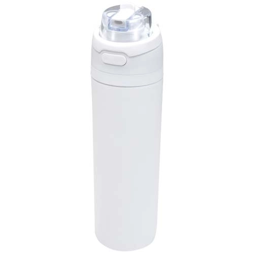 Theron 800 ml RCS recycled single wall stainless steel water bottle with dual function lid