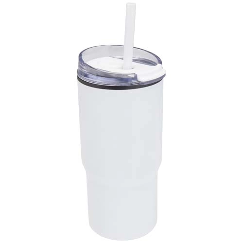 Westin 540 ml RCS recycled double wall insulated tumbler with straw