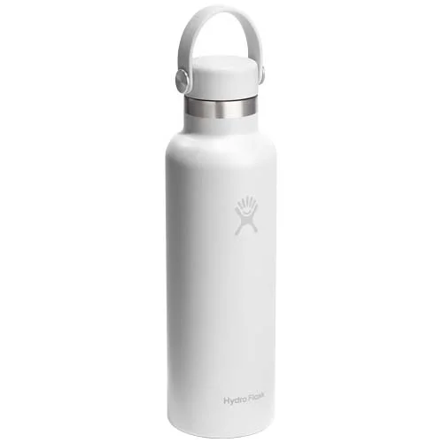 Hydro Flask Standard Mouth 621 ml insulated stainless steel water bottle with straw cap