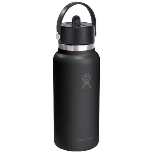 Hydro Flask Wide Mouth 946 ml insulated stainless steel water bottle with straw cap