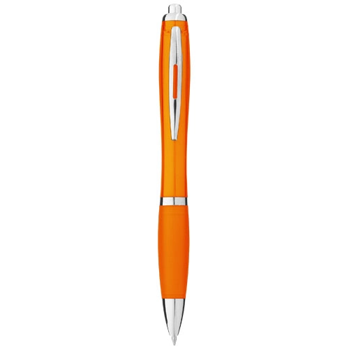 Nash ballpoint pen with coloured barrel and grip (black ink)