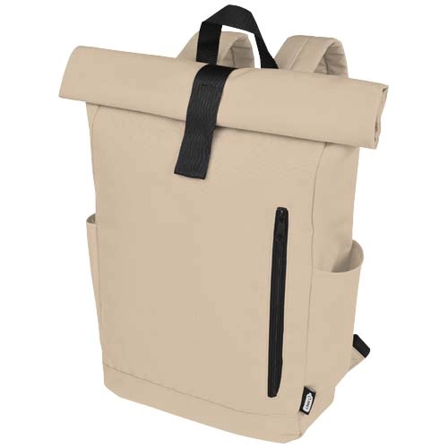 Byron 15.6" GRS RPET roll-top backpack 18L