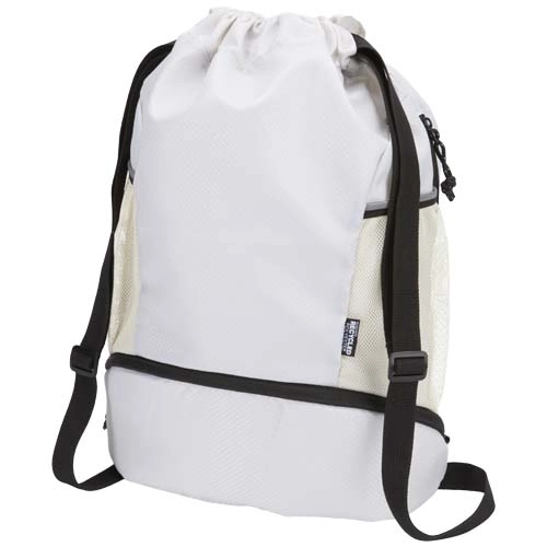 Varyon GRS recycled sports drawstring bag with bottom compartment 18L
