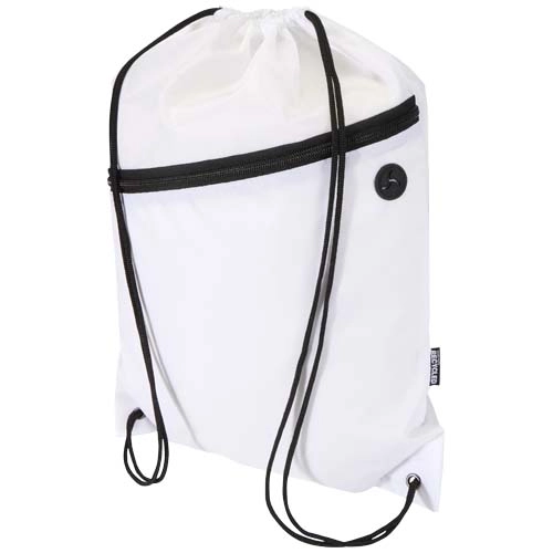 Oriole RPET drawstring bag with zipped front pocket 5L