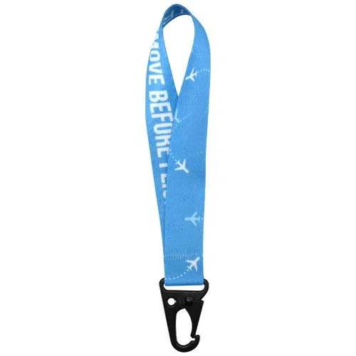 Leif sublimation RPET mini lanyard with carabiner