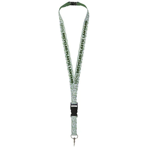 Balta recycled PET lanyard with safety breakaway and buckle