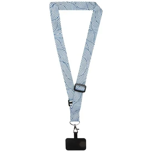 Lyra sublimation adjustable lanyard with phone holder