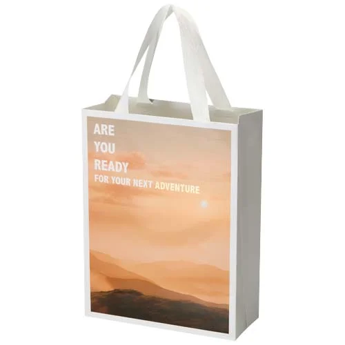 Smartfold 210 g/m² paper bag with ribbon handles and matt lamination -  24 x 10 x 32 cm