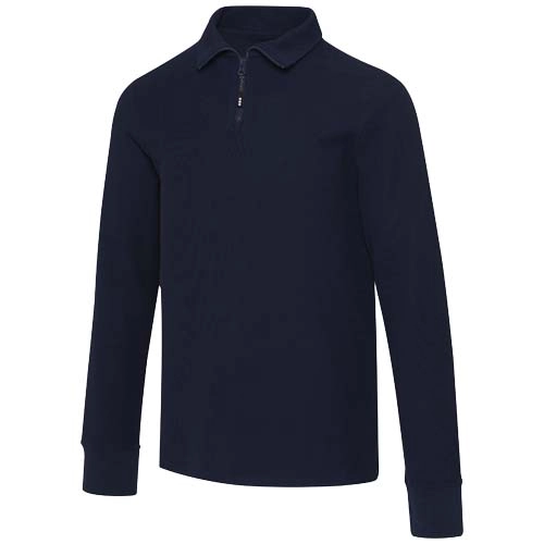 Apollo 245 g/m² long sleeve unisex half zip polo