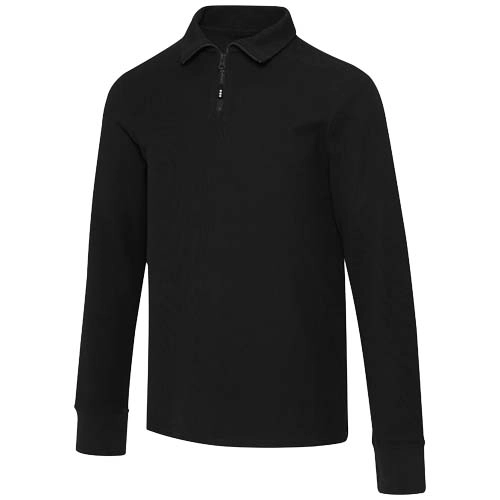 Apollo 245 g/m² long sleeve unisex half zip polo