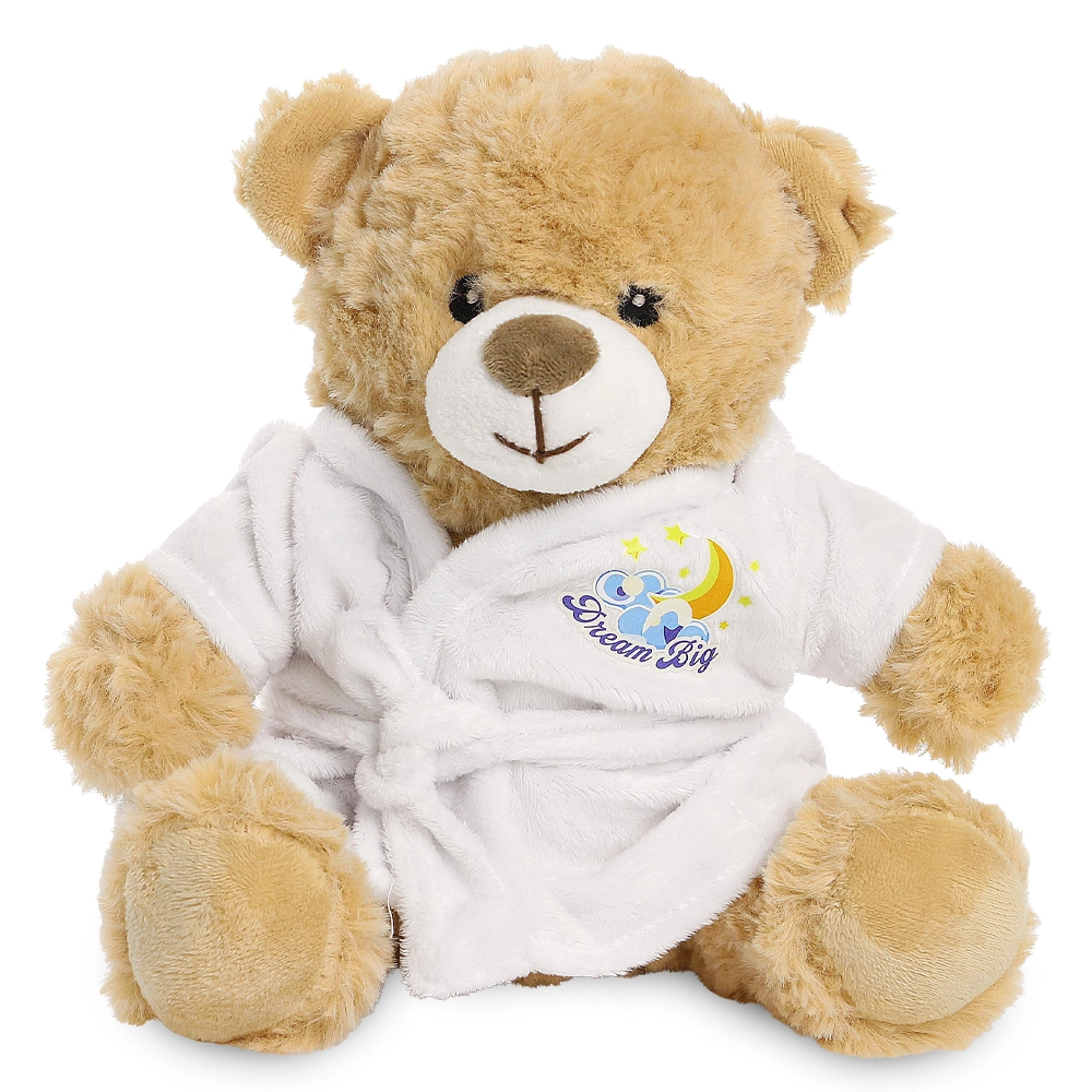 20cm ECO Honey Catherine bear with Dressing Gown