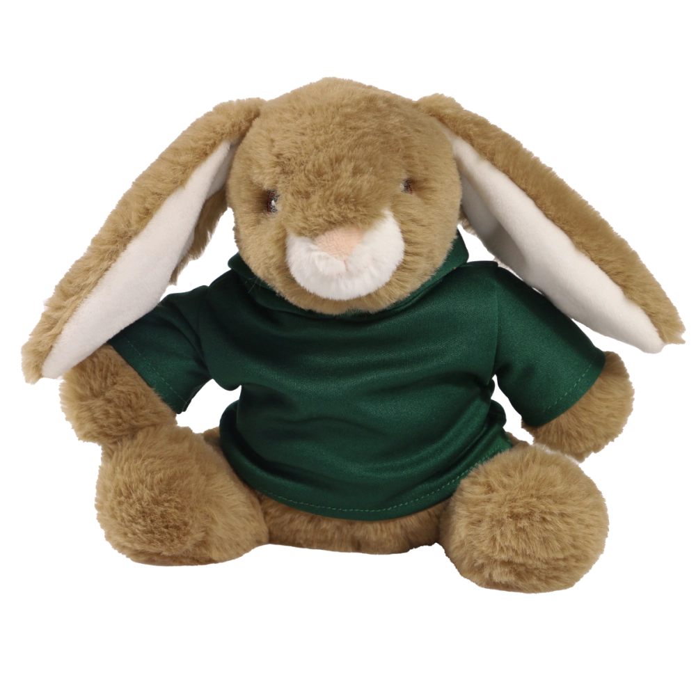 Printed ECO 20cm Bramble Bunny with Green Hoody