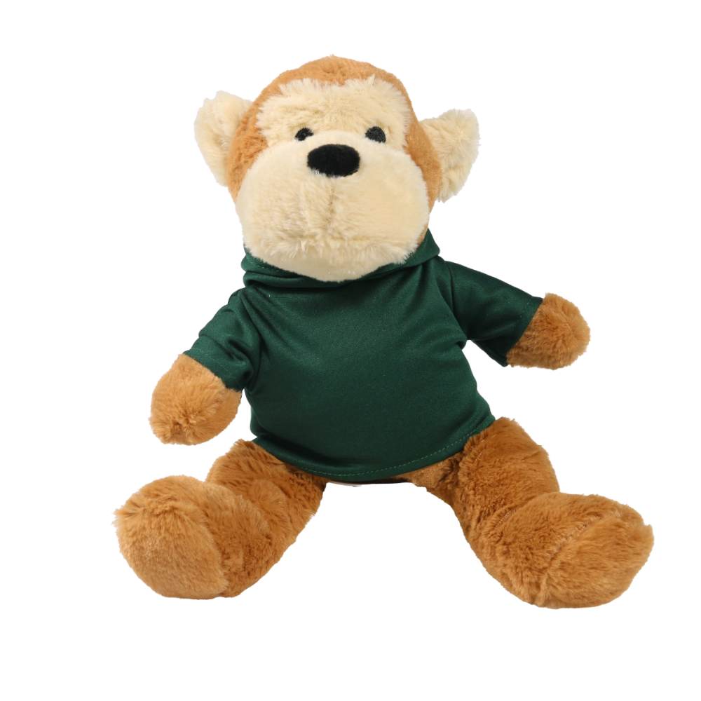 20cm Max Monkey with printed Green Hoody