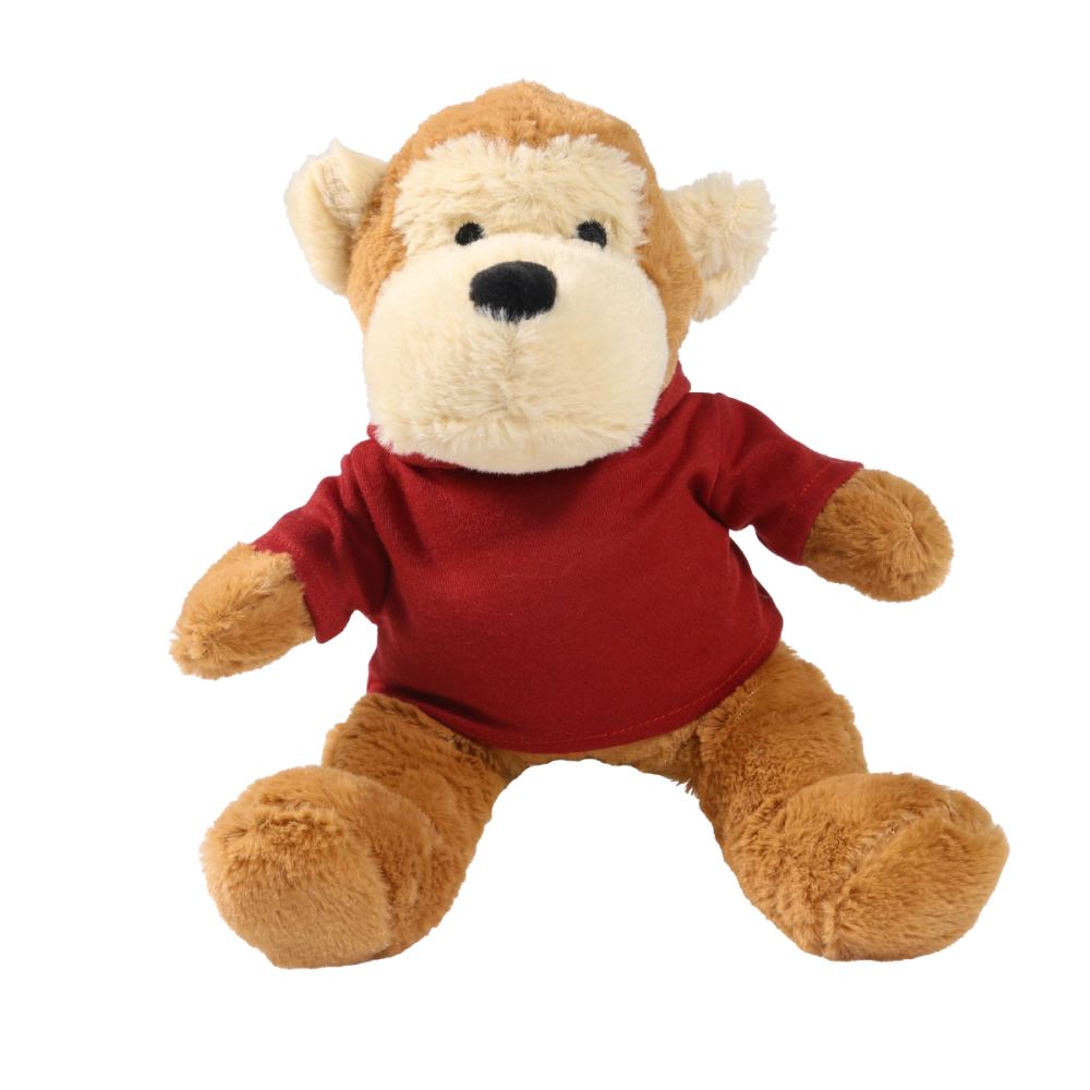 20cm Max Monkey with printed Maroon Hoody