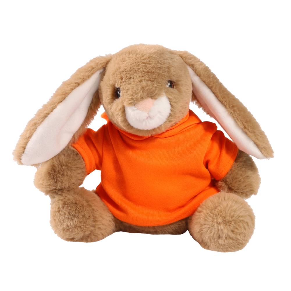 Printed ECO 20cm Bramble Bunny with Orange Hoody