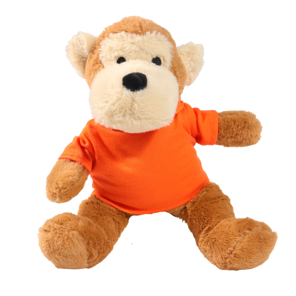20cm Max Monkey with printed Orange Hoody