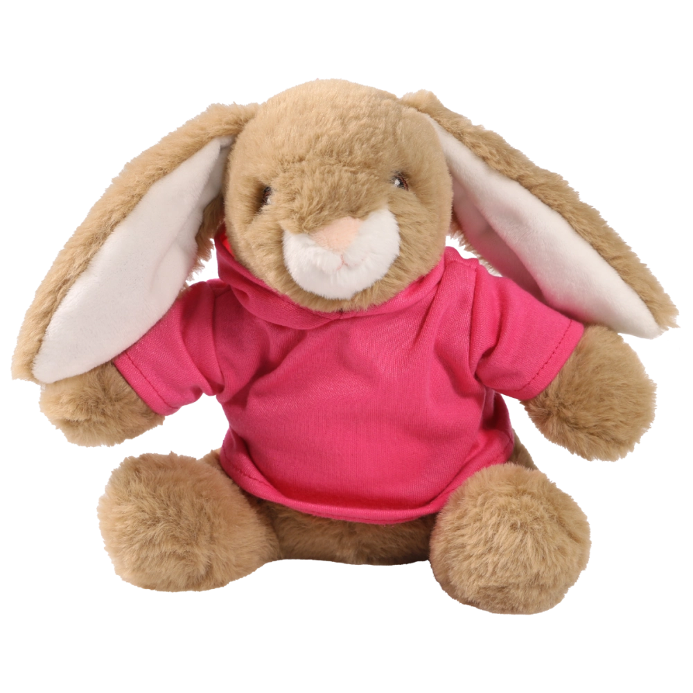 Printed 20cm Bramble Bunny with Pink Hoody