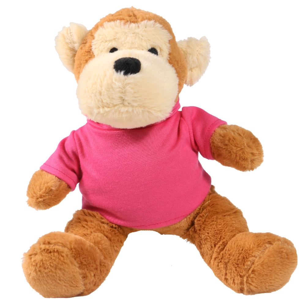 20cm Max Monkey with printed Pink Hoody