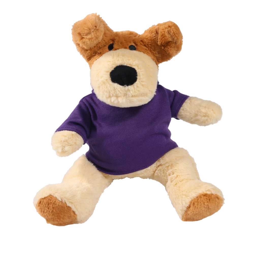 20cm Darcy Dog with printed Purple Hoody