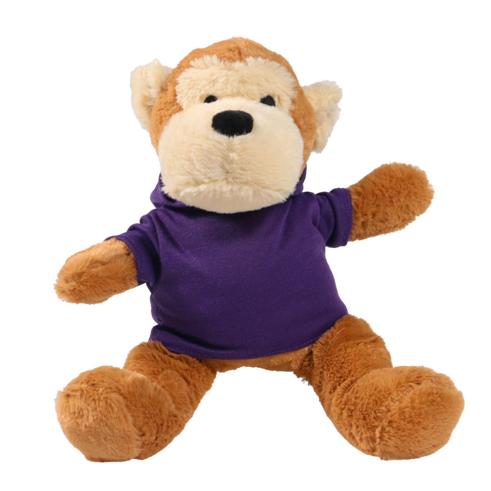 20cm Max Monkey with printed Purple Hoody