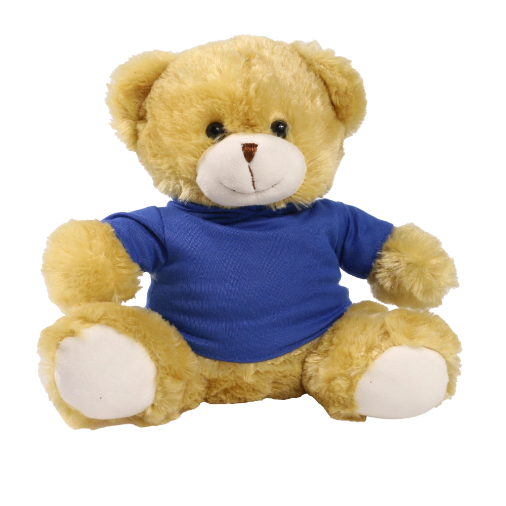 25cm Elizabeth bear with printed Royal Blue Hoody