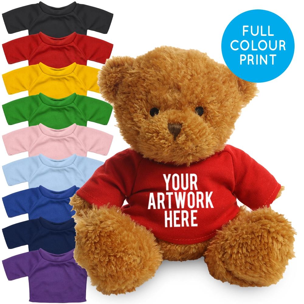 Printed Golden 18cm James bear - Red t-shirt