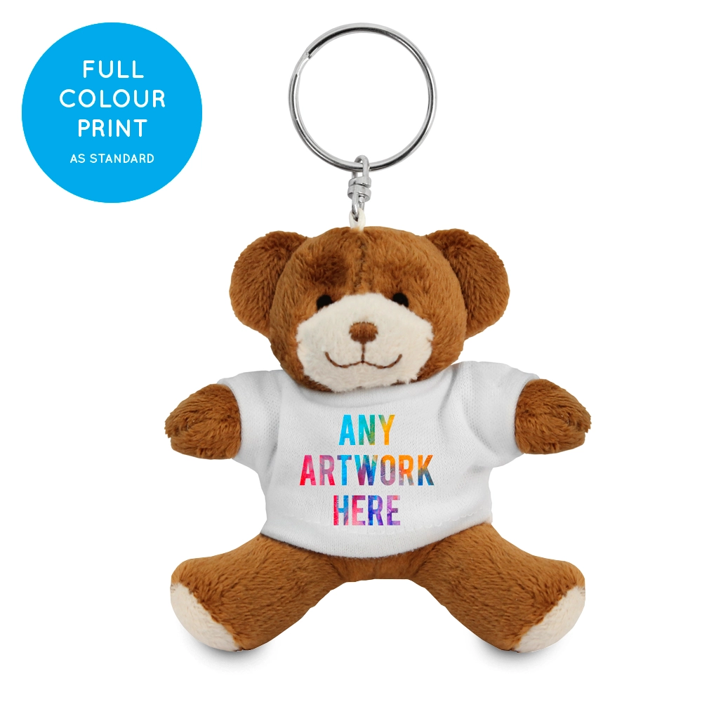 Printed 9cm George Key Ring Bear