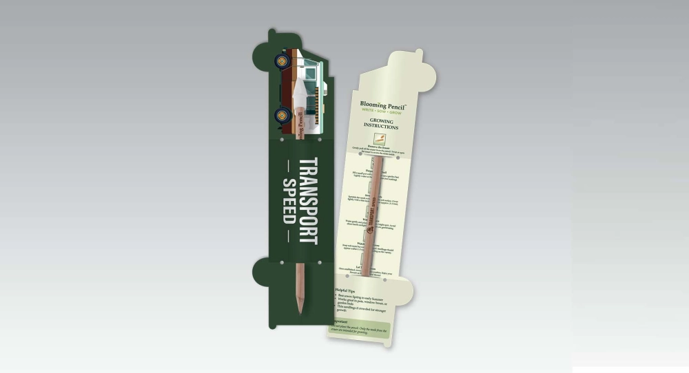 Blooming Pencil with Van Shaped Backing Card
