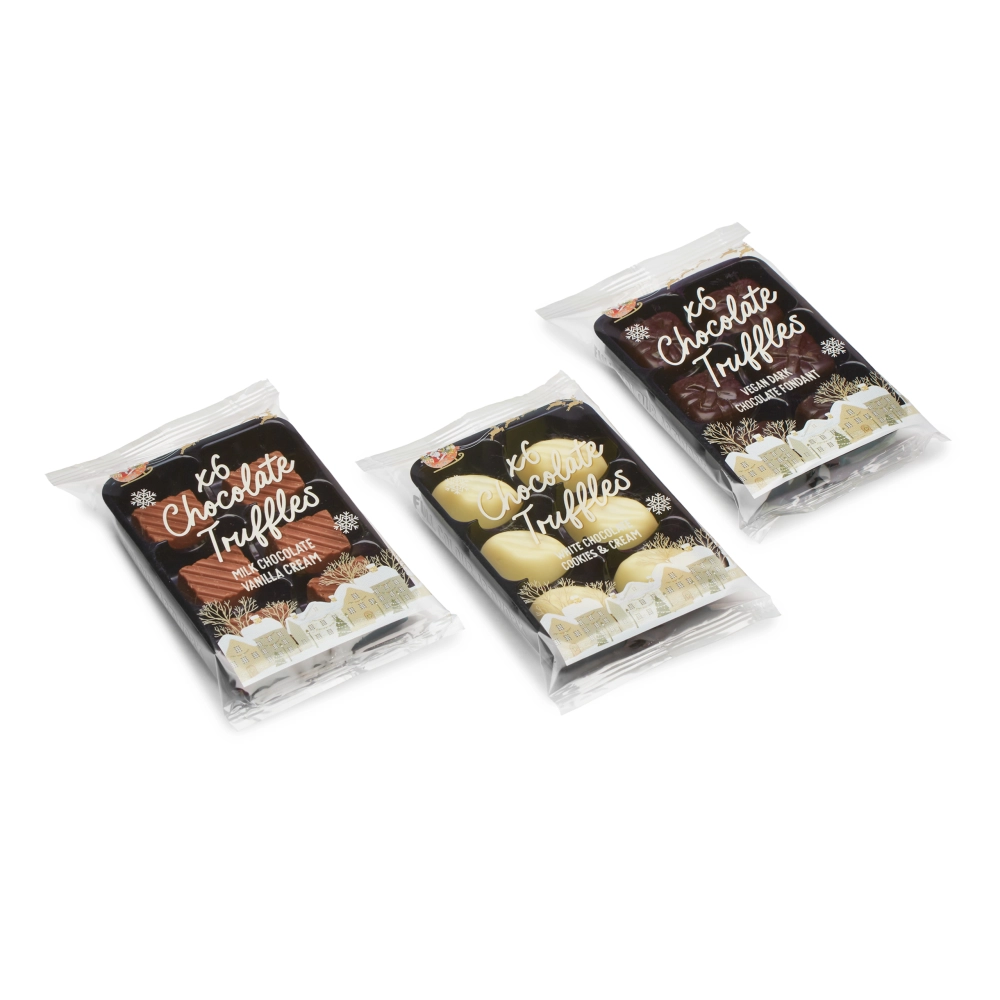 Winter Collection `25 - Flow Wrapped Tray - 6 Chocolate Truffles