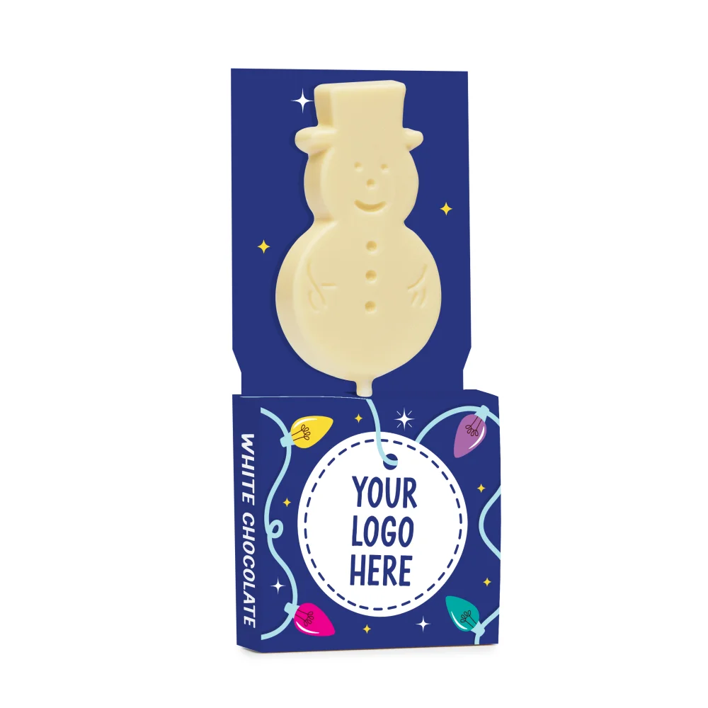 Winter Collection - Eco Lolly Box - White Chocolate - Snowman Lolly