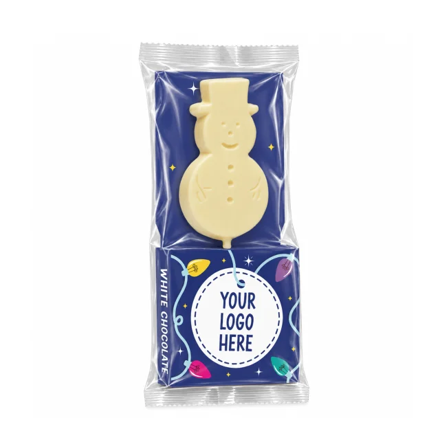 Winter Collection - Eco Lolly Box - White Chocolate - Snowman Lolly