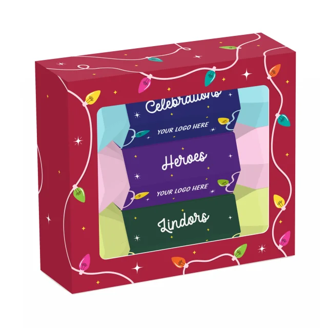 Winter Collection - Trio of Crackers - Celebrations, Lindor Truffles & Heroes