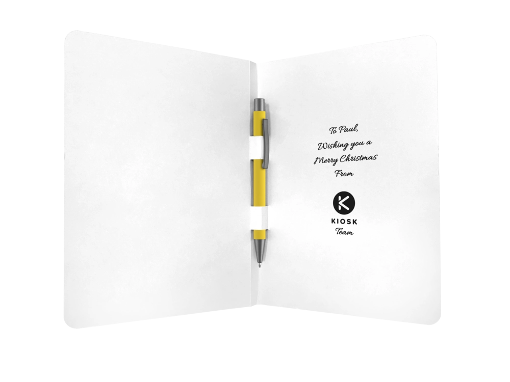 Greeting Card with Ergo Softfeel GRS Recycled Ballpoint Pen