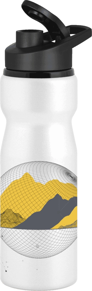 Nova Aluminium Water Bottle with Snap Cap Lid - 750ml