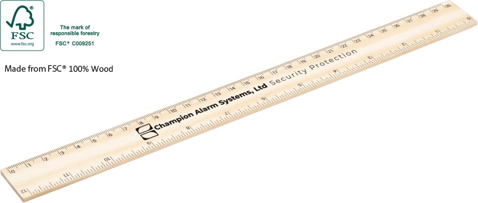 FSC Wooden Ruler 30cm